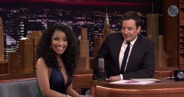 Nicki Minaj Said Stuff And Jimmy Fallon Tried Not To Stare At Her Breasts Hip Hop Lately