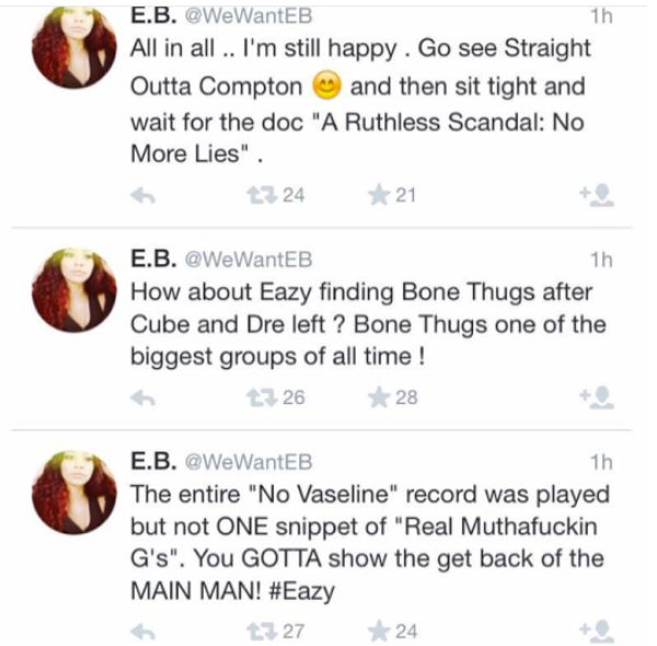 Eazy-E's Daughter Thinks 'Straight Outta Compton' Didn't Do Her Dad ...