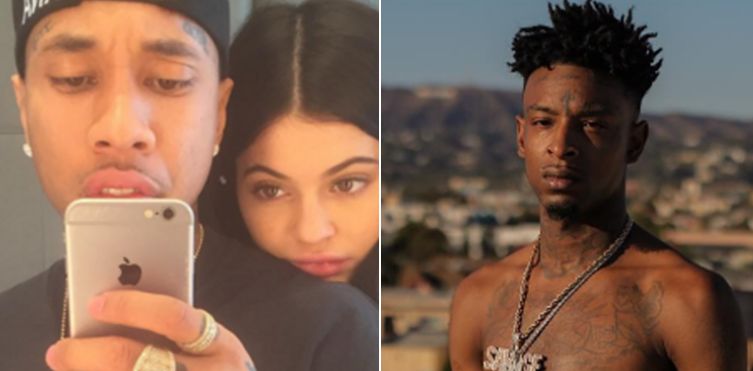 21 Savage Expresses Love For Kylie Jenner & His Fans Pounce On Tyga ...