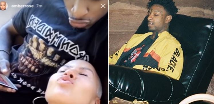 21 Savage Reacts To Amber Rose Teenage Pic: She's 'Hot & Ready' – Hollywood  Life