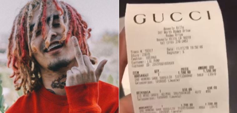 Lil Pump Stunts Massive Receipt From The Gucci Store :: Hip-Hop Lately