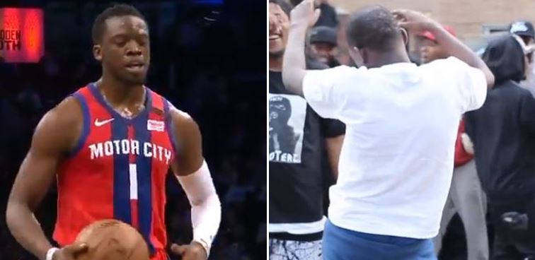 Bobby Reggie Jackson Shmurda gets chants from brooklyn fans and shows us  how to do the shmoney 