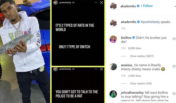 6ix9ine Clowned for Yelling Pooh Shiesty Lyrics at Meek Mill - XXL