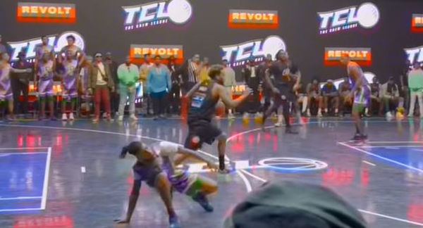 Chris Brown Schools YK Osiris And NLE Choppa On the Basketball Court
