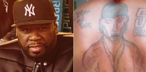 50 Cent Reacts To Terrible Back Tattoo