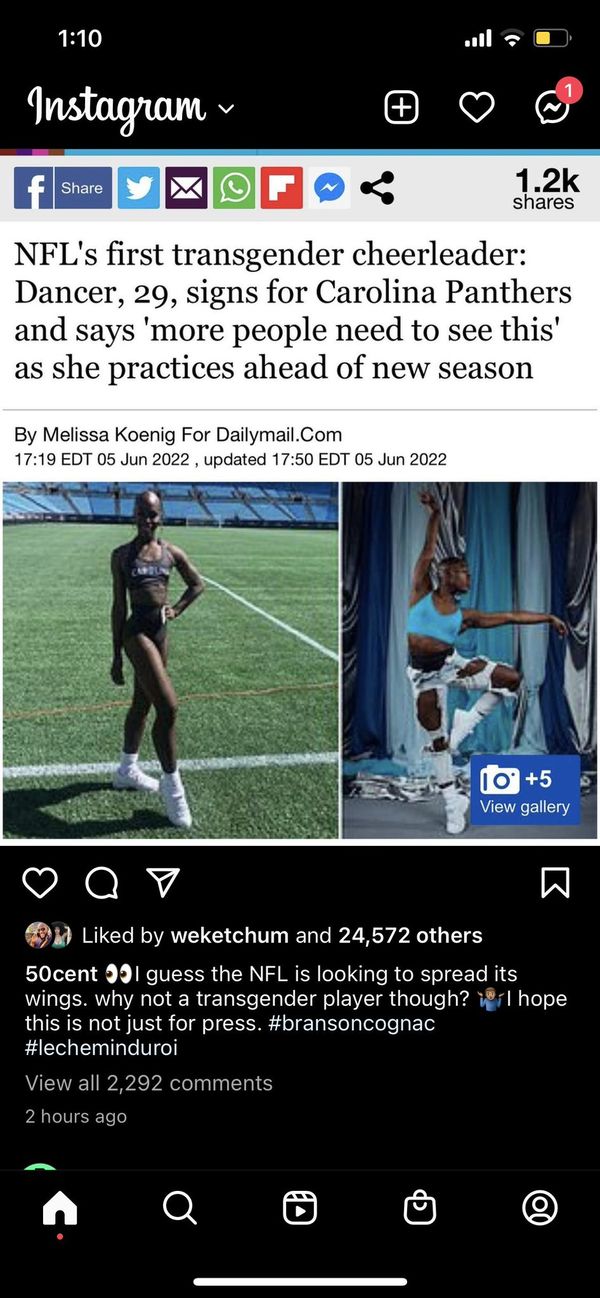 50 Cent Responds To The NFL's First Transgender Cheerleader :: Hip-Hop  Lately