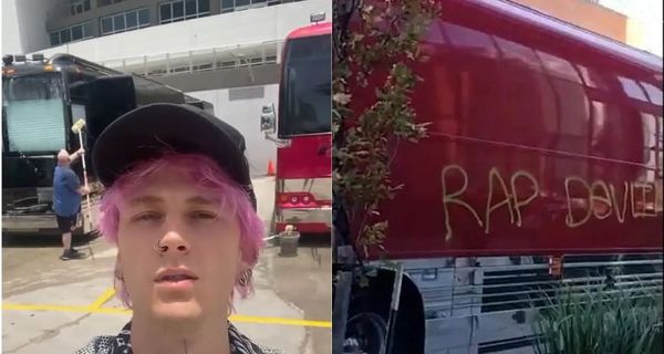 Machine Gun Kelly's Tour Bus Disrespected; Possibly By Eminem Stans