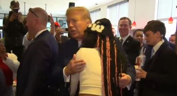 Donald Trump And Chick-Fil-A Customer Embraced After she Declares Him 4PF